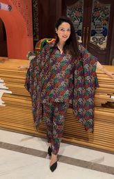 Multi colour kaftan coord set